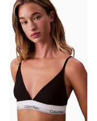 Calvin Klein - Icon Cotton Modal Unlined Triangle Bra - Lyst