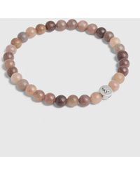 COACH - Signature Jade Bead Stretch Bracelet - Lyst