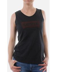 Levi's - Levi's Vest Tops Crew Neck Levi Sleeveless Ladies Summer Casual Tank Top - Lyst