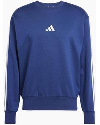 adidas - Essentials 3 Stripes Fleece Sweatshirt - Lyst