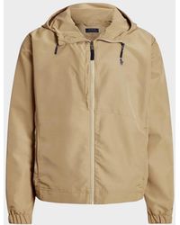 Ralph Lauren - Hooded Embroidered Jacket Khaki - Lyst