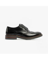 Base London - London Woburn Polished Leather Brogue Shoes - Lyst