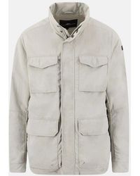 Fynch-Hatton - Stand Collar Field Jacket Cement - Lyst