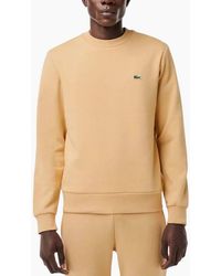 Lacoste - Fleece Crew Neck Sweatshirt Knitted Jumper Long Sleeve Sweat Tops - Lyst