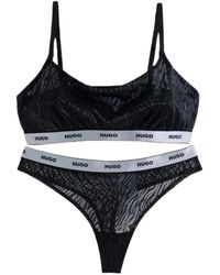 BOSS - Classic Logo Lace Bra & Thong Gift Set - Lyst