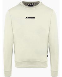 Aquascutum - Crew Neck Ribbed Collar Long Sleeve Sweatshirt - Lyst