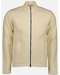 C.P. Company - Embroidered Cuff Logo Zip Knit - Lyst