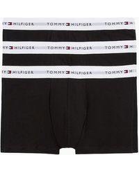 Tommy Hilfiger - 3-Pack Signature Cotton Boxer Trunks, W/ Waistbands - Lyst