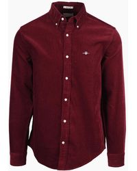 GANT - Reg Corduroy Shirt Deep Grape Wine - Lyst