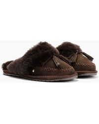 EMU - Australia Tahnee Suede Chocolate Slippers - Lyst