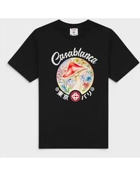 CASABLANCA - Mushroom Emblem Printed T-Shirt - Lyst