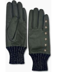 Nooki Design - Elvis Star Embroidered Leather Glove-Khaki - Lyst