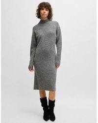 BOSS - C_Fagdassy Long Sleeve Relaxed-Fit Dress - Lyst