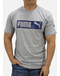 PUMA - Essentials Logo T Shirts Crew Neck Pullover Casual Cotton Sports Tee - Lyst