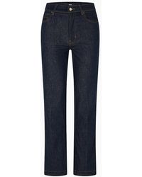 BOSS - High Rise Straight Leg Jeans - Lyst