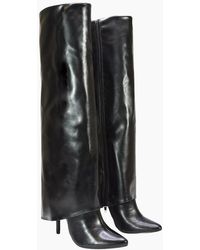 XY London - Ladies Shauna Fold Over Stiletto Heel Knee-High Boots - Lyst