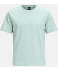 BOSS - Boss Relaxed Fit Tchup T-Shirt Aqua - Lyst