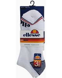 Ellesse - Low Cut Socks 3 Pack Regular Soft Cotton Gym Sports Trainer Socks - Lyst