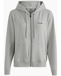 Calvin Klein - Modern Cotton Zip-Thru Track Jacket, Heather - Lyst