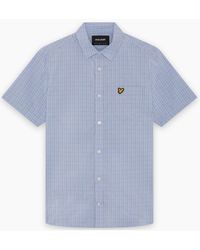 Lyle & Scott - Lyle & Scott Short Sleeve Grid Check Shirt Chalk - Lyst