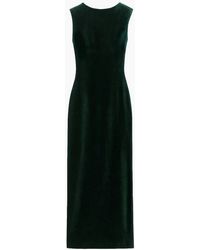 Ro&zo - Petite Joanna Emerald Velvet Open-Back Dress - Lyst