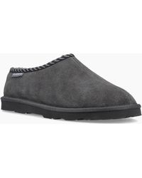 BEARPAW - Beau Suede Dark Slippers - Lyst