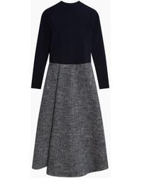 Ted Baker - Abieb Polo Neck Knit Bodice Midi Dress - Lyst