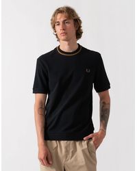 Fred Perry - Crew Neck Pique T-Shirt - Lyst