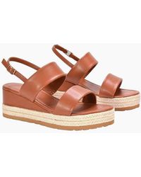 XY London - Ladies Ally Sling Back Low Heel Wedge Sandals - Lyst
