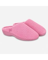Totes - Isotoner Popcorn Terry Mule Slippers Mules - Lyst