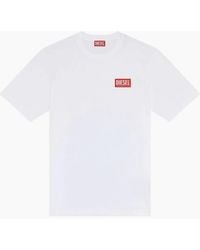 DIESEL - T-Just-Nlabel T Shirts 100% Cotton Short Sleeve Plain Crew Neck Tops - Lyst