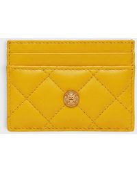 Versace - Medusa Card Case Quilted Mustard - Lyst