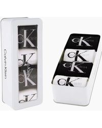 Calvin Klein - 4-Pack Ck Jeans Logo Sports Socks Gift Tin - Lyst
