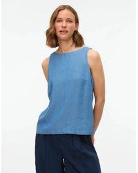 Vero Moda - Fleur Sleeveless Tencel Top Medium Denim - Lyst