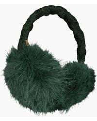 Barts - Faux Fur Cable Knit Earmuffs - Lyst