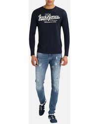 DIESEL - Tepphar 084Qs Denim Jeans Distressed Stretch Slim Carrot Fit - Lyst