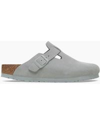 Birkenstock Boston - Suede Sandals - Lyst