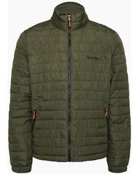 Timberland - Axis Solid Patterned Zipped Pocket Puffer Coat - Lyst