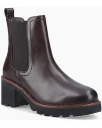 Hush Puppies - Gaia Leather Chocolate Heeled Chelsea Boots - Lyst