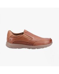 Hush Puppies - Aaron Leather Slip-On Shoes - Lyst