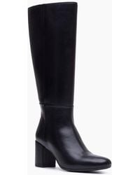 Hush Puppies - Oprah Long Leather Heeled Knee High Boots - Lyst