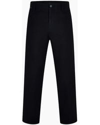 BOSS - Solid Patterned Mid Rise Straight Chinos - Lyst
