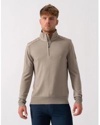 Belstaff - Kilmington Merino Wool Quarter Zip Jumper - Lyst