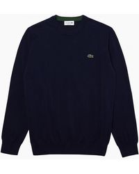 Lacoste - Organic Cotton Crew Neck Knit - Lyst