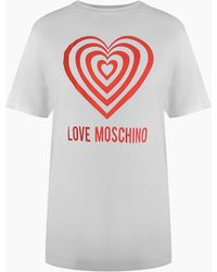Love Moschino - Hypno Heart Logo T-Shirt - Lyst