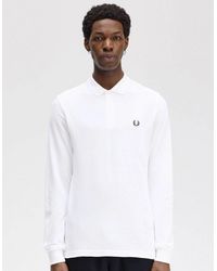 Fred Perry - Long Sleeve Plain Signature Polo Shirt Nos - Lyst