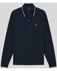 Lyle & Scott - Tipped Long Sleeve Polo Shirt - Lyst