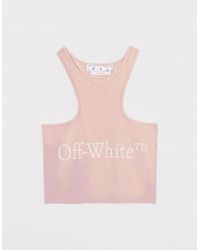 Off-White c/o Virgil Abloh - Logo Patch Ribbed Vest Top - Lyst