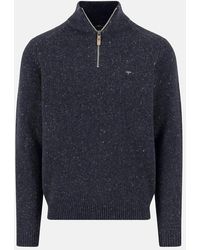 Fynch-Hatton - Donegal Wool 1/4 Zip Knit - Lyst