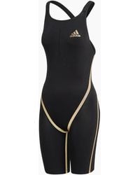 adidas - Striped Patterned Scoop Neck One Piece Swimsuit - Lyst